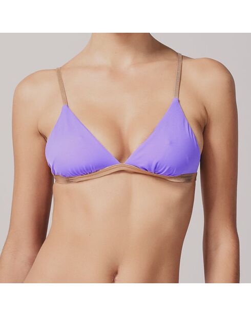 Top de bikini triangular lila Jeny