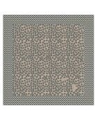Carré Pirate en Coton & Laine kaki - 140x140 cm