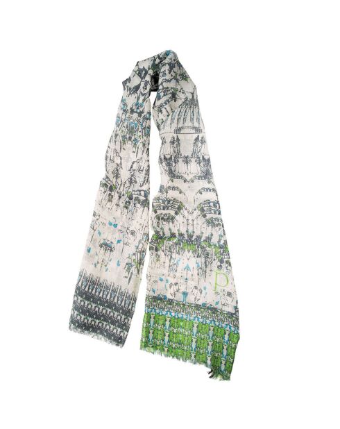 Étole Posture en Coton & Lin blanche - 70x200 cm
