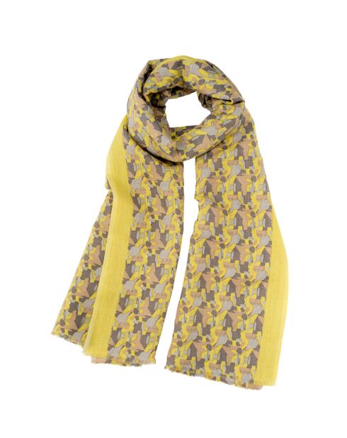 Étole Rumba en Lin & Coton jaune - 70 x200 cm