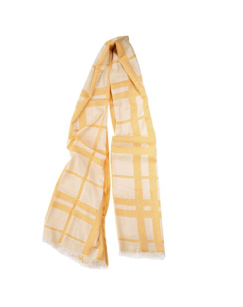 Étole Twist en Coton mélangé jaune mimosa - 70x210 cm