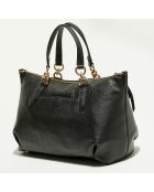 Sac à main en Cuir Ally noir - 21.9x13.5x36.9 cm