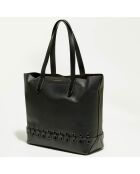 Sac cabas Homme en Cuir Gotham noir - 33.5x13.6x44 cm