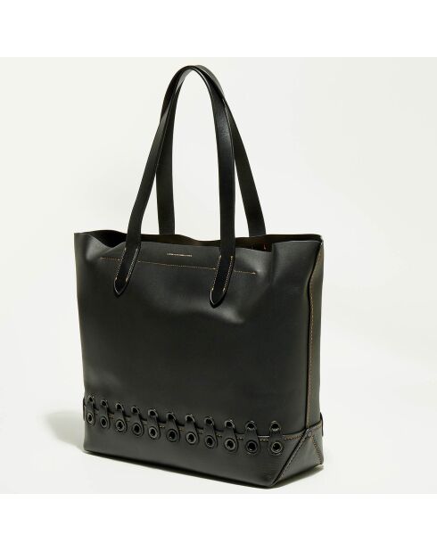 Sac cabas Homme en Cuir Gotham noir - 33.5x13.6x44 cm