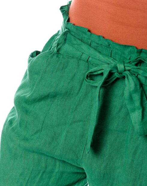 Pantalon 100% Lin Gesse vert