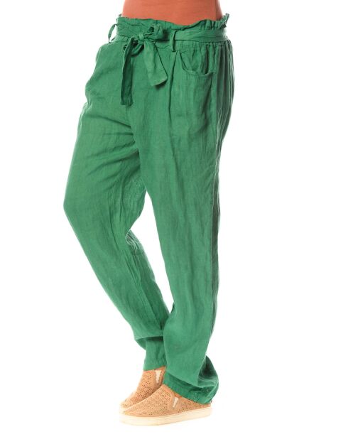 Pantalon 100% Lin Gesse vert