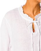 Robe 100% Lin Carline blanche