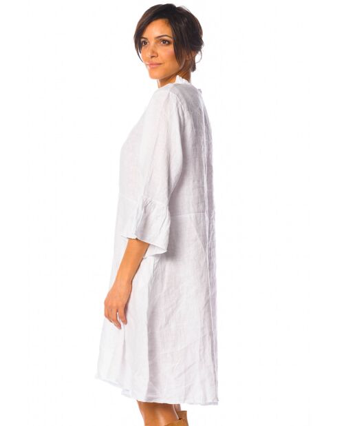 Robe 100% Lin Carline blanche