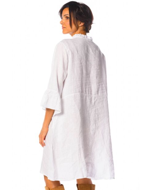 Robe 100% Lin Carline blanche