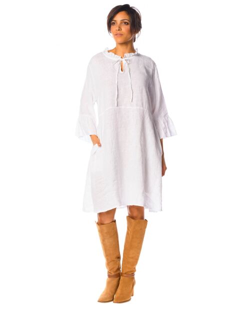 Robe 100% Lin Carline blanche