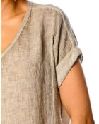 Top 100% Lin Angelique taupe