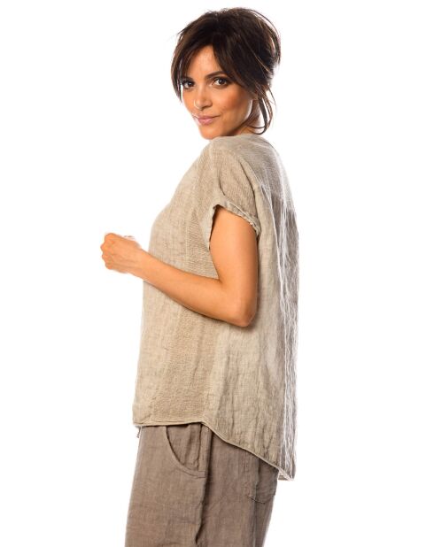 Top 100% Lin Angelique taupe