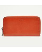 Compagnon Homme en Cuir orange brique  - 9.9x18.9 cm