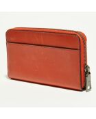 Compagnon Homme en Cuir orange brique  - 9.9x18.9 cm