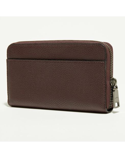 Compagnon Homme en Cuir Accordion marron - 9.9x18.9 cm