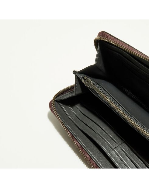 Compagnon Homme en Cuir Accordion marron - 9.9x18.9 cm