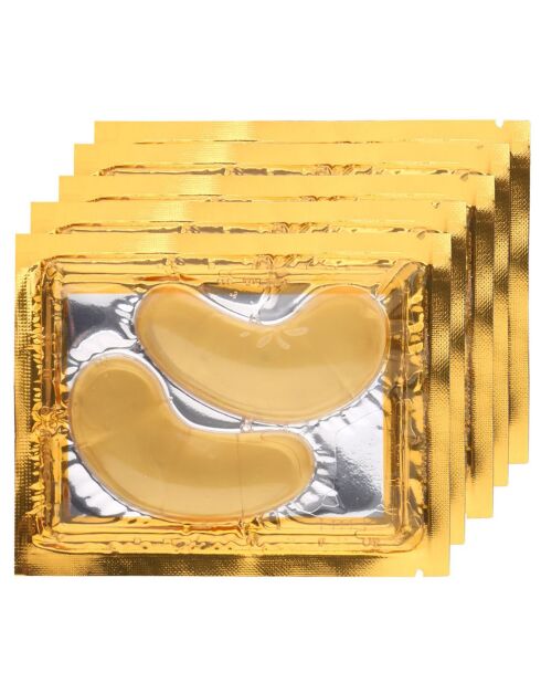 10 Patchs Yeux Crystal Gold dorés