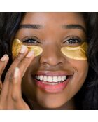 10 Patchs Yeux Crystal Gold dorés