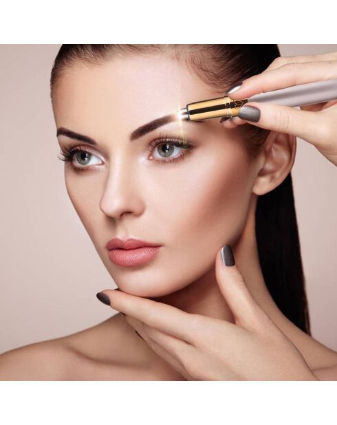 Mini depiladora rosa para rostro y cejas