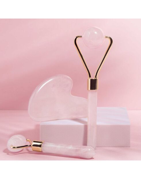 Gua Sha en Jade rose