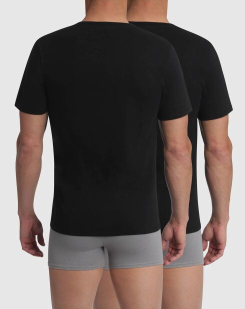 2 T-shirt nere con scollo a V Legacy