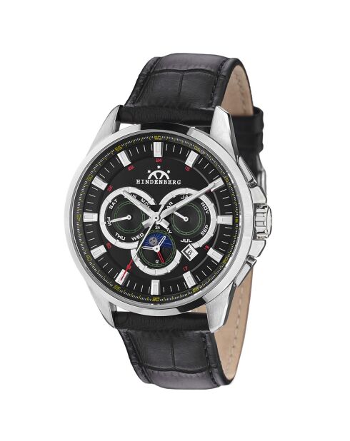 Montre automatique Homme en Cuir Star Lizard Stahl noire