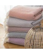Plaid en Laine & Coton Aspen taupe - 130x170 cm