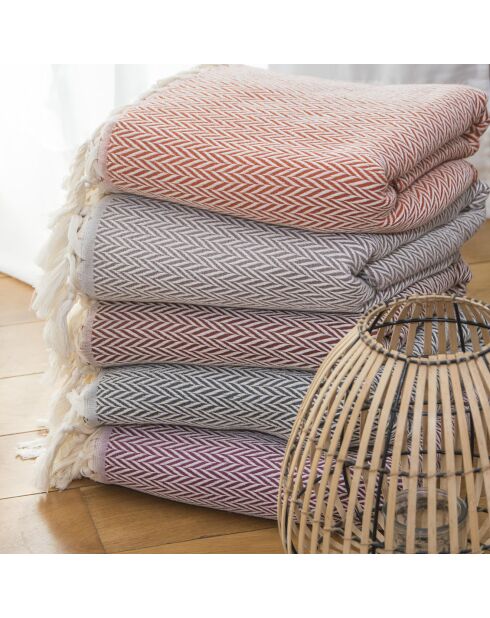Plaid en Laine & Coton Aspen taupe - 130x170 cm