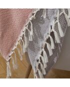Plaid en Laine & Coton Aspen taupe - 130x170 cm