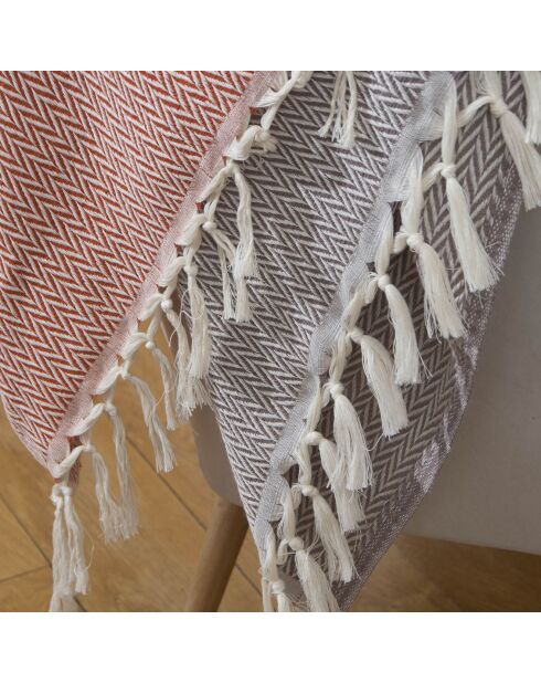 Plaid en Laine & Coton Aspen taupe - 130x170 cm