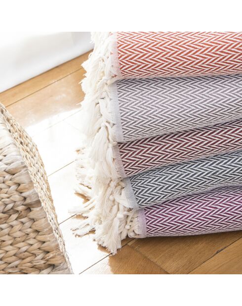 Plaid en Laine & Coton Aspen taupe - 130x170 cm