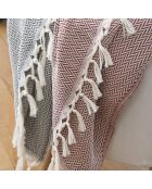 Plaid en Laine & Coton Aspen gris