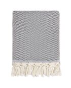 Plaid en Laine & Coton Aspen gris