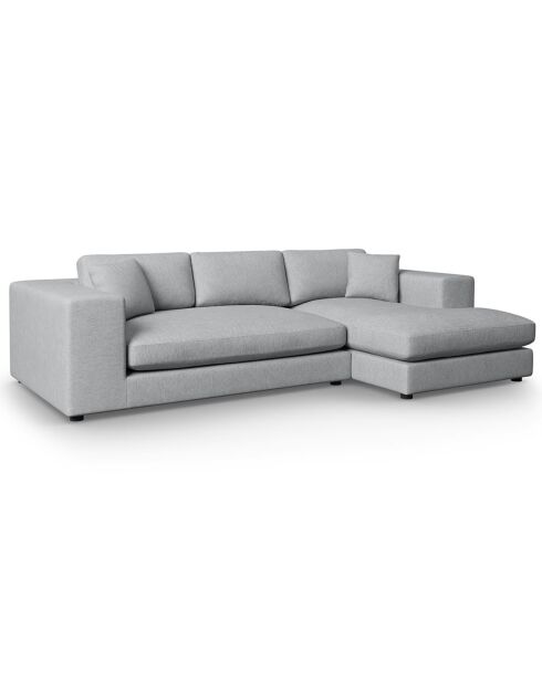 Trendiges 5-Sitzer-Ecksofa, hellgrau, für rechts, 282 x 174 x 72 cm