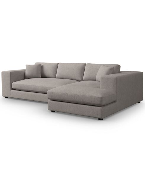 Trendy 5-zits grijze rechterhoekbank - 282x174x72 cm