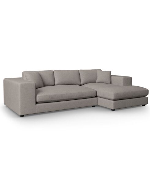 Trendy 5-zits grijze rechterhoekbank - 282x174x72 cm