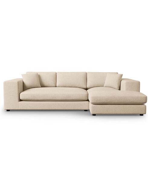 Trendiges 5-Sitzer-Ecksofa, rechts, 282 x 174 x 72 cm, Beige