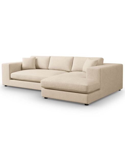 Trendiges 5-Sitzer-Ecksofa, rechts, 282 x 174 x 72 cm, Beige