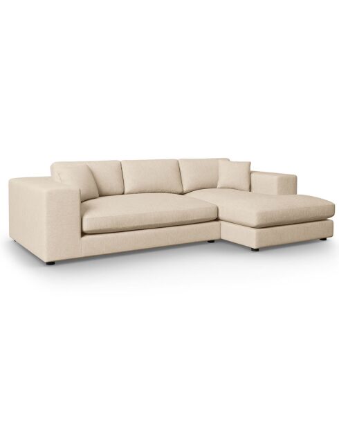 Trendiges 5-Sitzer-Ecksofa, rechts, 282 x 174 x 72 cm, Beige