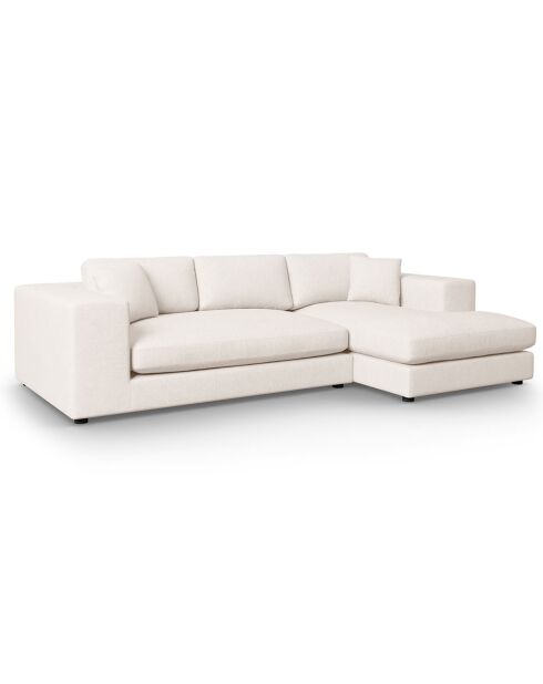 Trendiges 5-Sitzer-Ecksofa für rechts, hellbeige — 282 x 174 x 72 cm