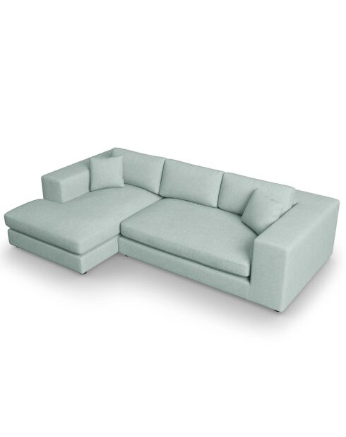 Canapé d'angle gauche Tendance 5 Places menthe - 282x174x72 cm