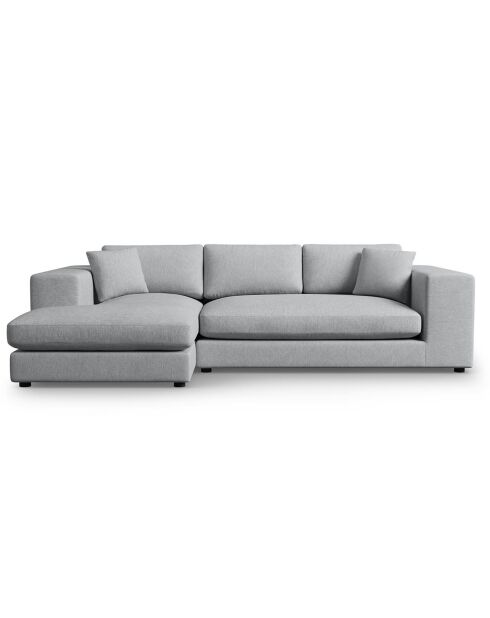Trendiges 5-Sitzer-Ecksofa, hellgrau, links, 282 x 174 x 72 cm