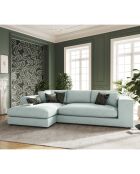 Canapé d'angle gauche Tendance 5 Places menthe - 282x174x72 cm