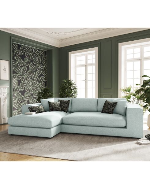 Canapé d'angle gauche Tendance 5 Places menthe - 282x174x72 cm