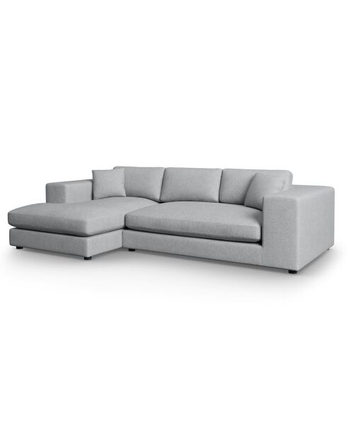 Trendiges 5-Sitzer-Ecksofa, hellgrau, links, 282 x 174 x 72 cm