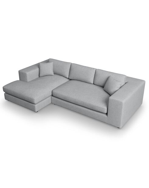 Trendiges 5-Sitzer-Ecksofa, hellgrau, links, 282 x 174 x 72 cm