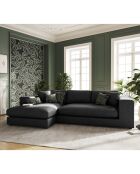 Canapé d'angle gauche Tendance 5 Places noir - 282x174x72 cm