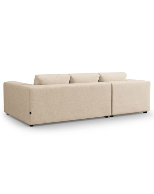 Trendiges beiges 5-Sitzer-Ecksofa links - 282 x 174 x 72 cm