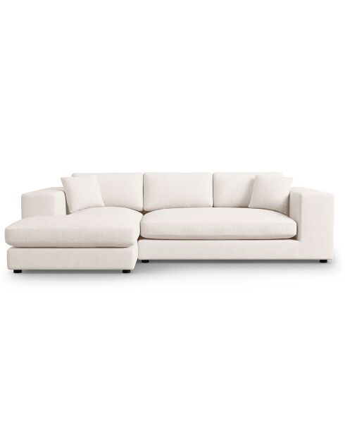 Trendiges 5-Sitzer-Ecksofa, hellbeige, links, 282 x 174 x 72 cm