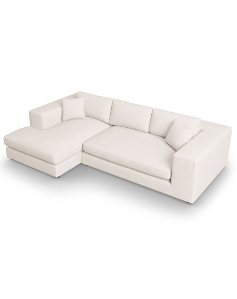 Trendiges 5-Sitzer-Ecksofa, hellbeige, links, 282 x 174 x 72 cm